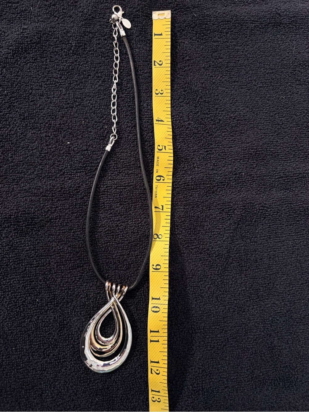 Chico’s Mixed-Tone Pendant Leather Cord Necklace